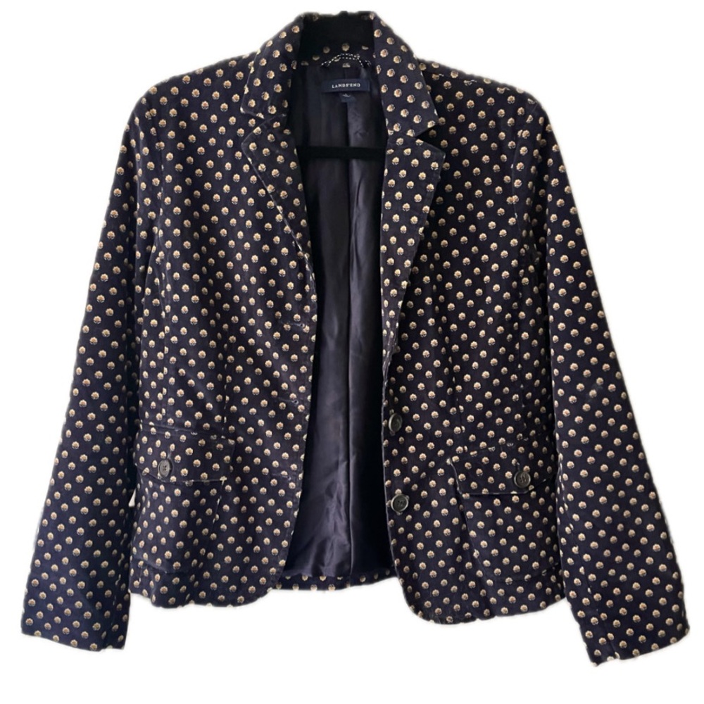 LAND’S END Corduroy Floral Blazer